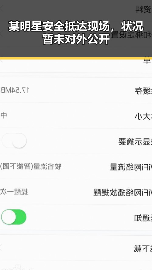 某明星安全抵达现场,状况暂未对外公开